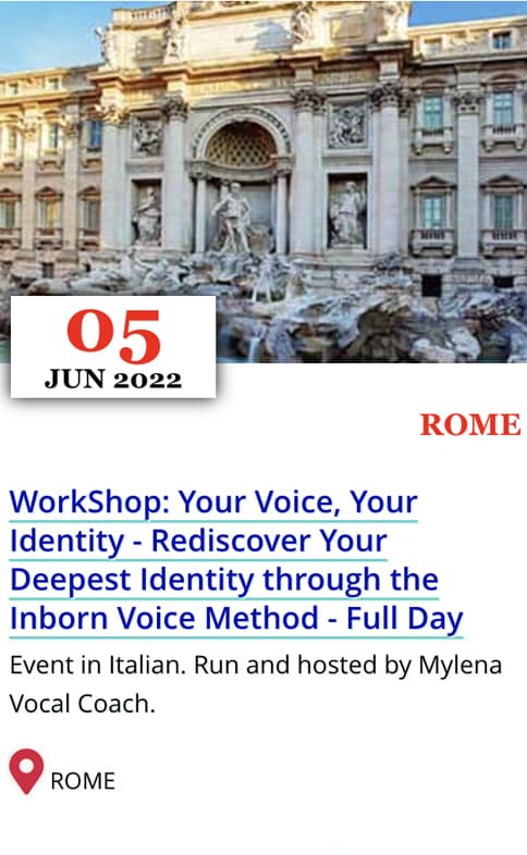 Your Voice, Your Identity - Rome - Milena Origgi