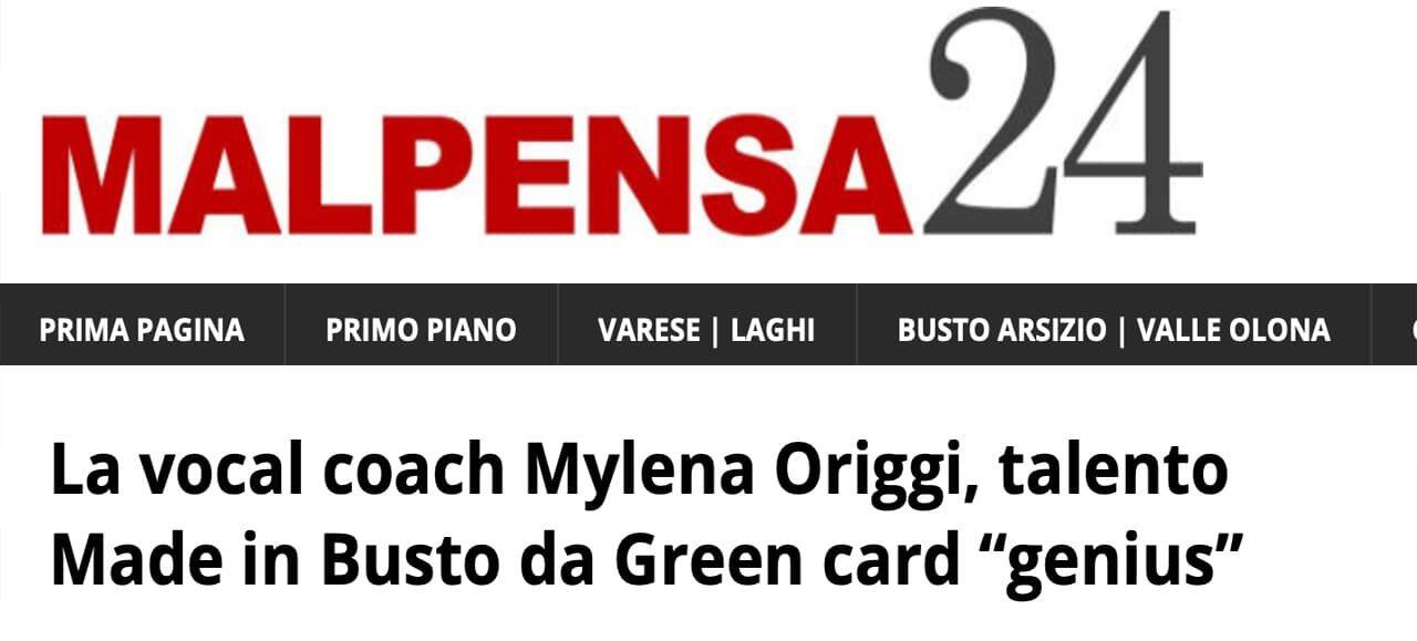 Mylena Vocal Coach,  talento Made in Busto Arsizio da Green card “genius”