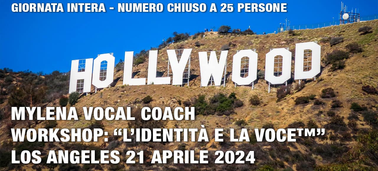 Workshop: L’identità e la voce – Los Angeles 21 April 2024: Padroneggia la tua espressività vocale, torna ad amare la tua voce e afferma la tua identità