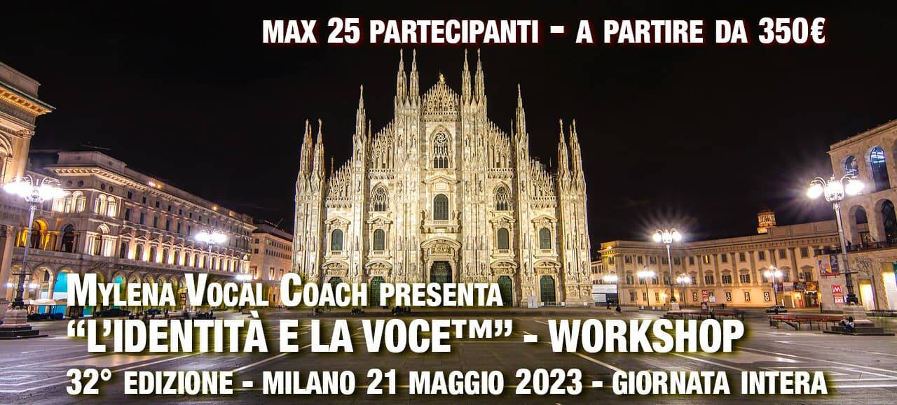 Workshop: L’identità e la voce – Milano 21 Maggio 2023: Padroneggia la tua espressività vocale, torna ad amare la tua voce e afferma la tua identità