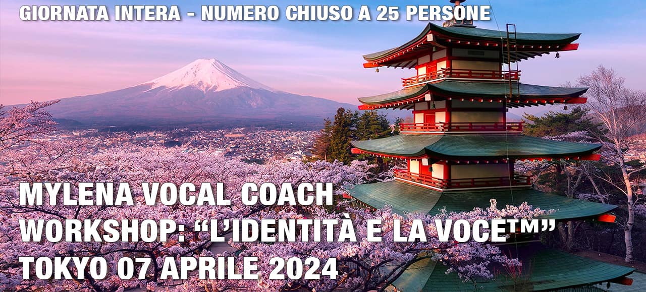 
Workshop: L’identità e la voce – Tokyo 07 Aprile 2024: Padroneggia la tua espressività vocale, torna ad amare la tua voce e afferma la tua identità
