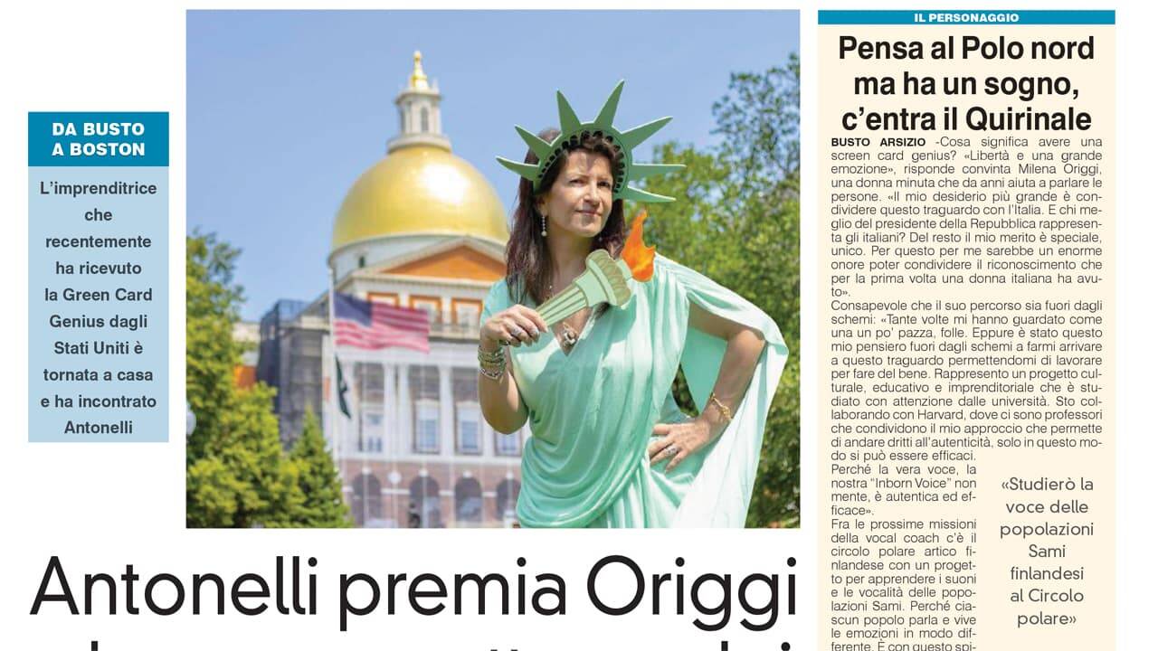 Mayor Antonelli awards Milena Origgi and has a project ready for her