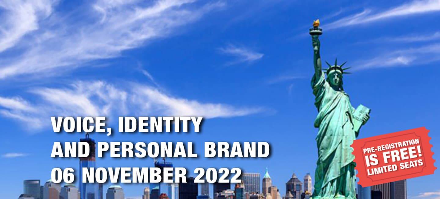 Workshop: Voice, Identity and Personal Brand – New York 06 November 2022
