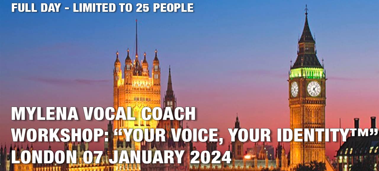Workshop: Your voice, your identity – London January 07, 2024: Master your vocal expressiveness, love your voice and assert your identity