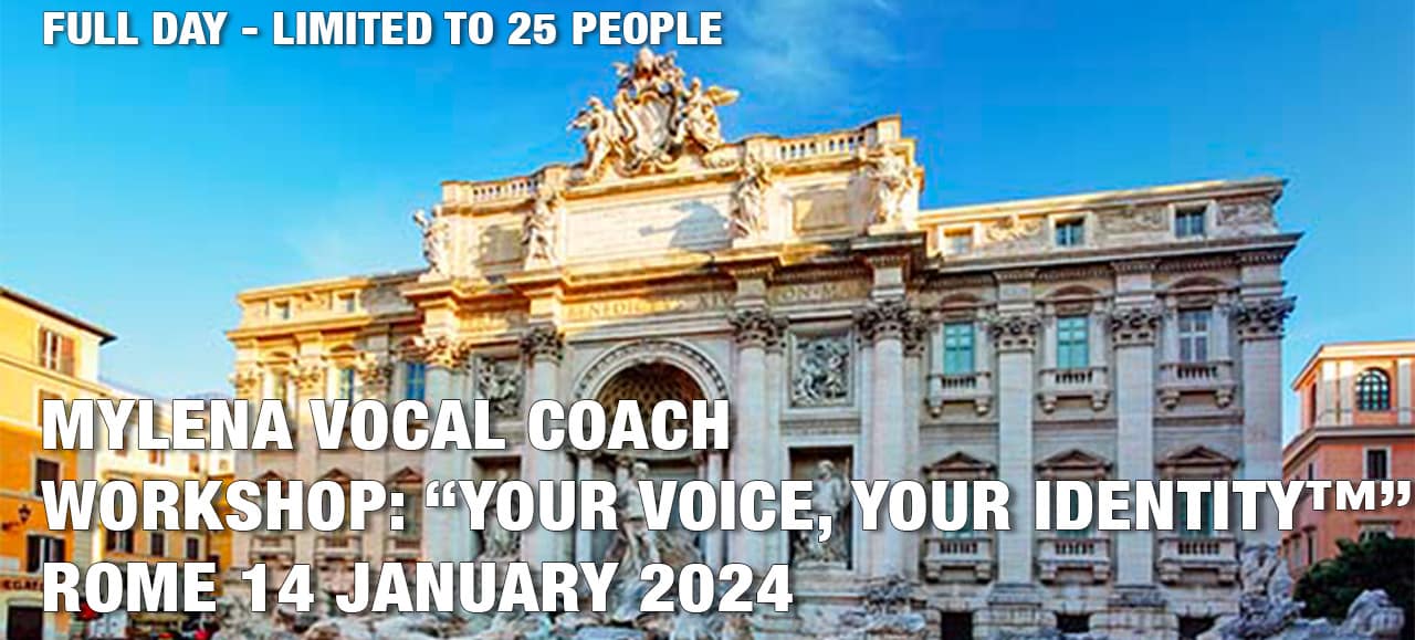 Workshop: Your voice, your identity – Rome January 14, 2024: Master your vocal expressiveness, love your voice and assert your identity