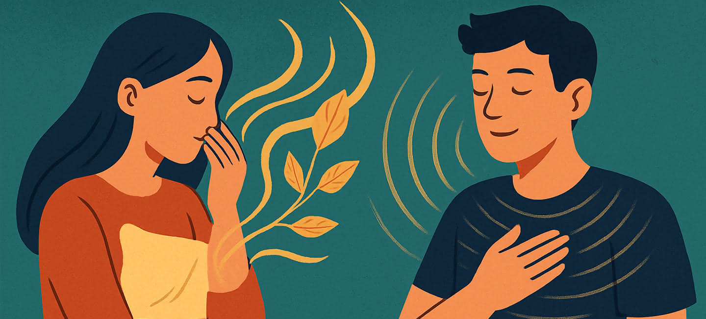 Invisible communication: scents and vibrations to convey emotions and intentions
