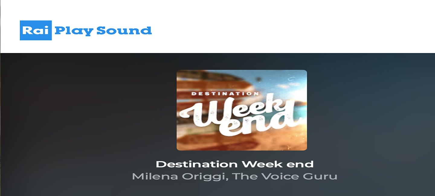 How to Unleash Your Natural Voice: An Interview with Milena Origgi for “Destination Weekend” on Rai Radio 1
