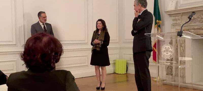 Mylena Vocal Coach speaks at the Consulate General of Italy in New York as Italian Excellence in the World